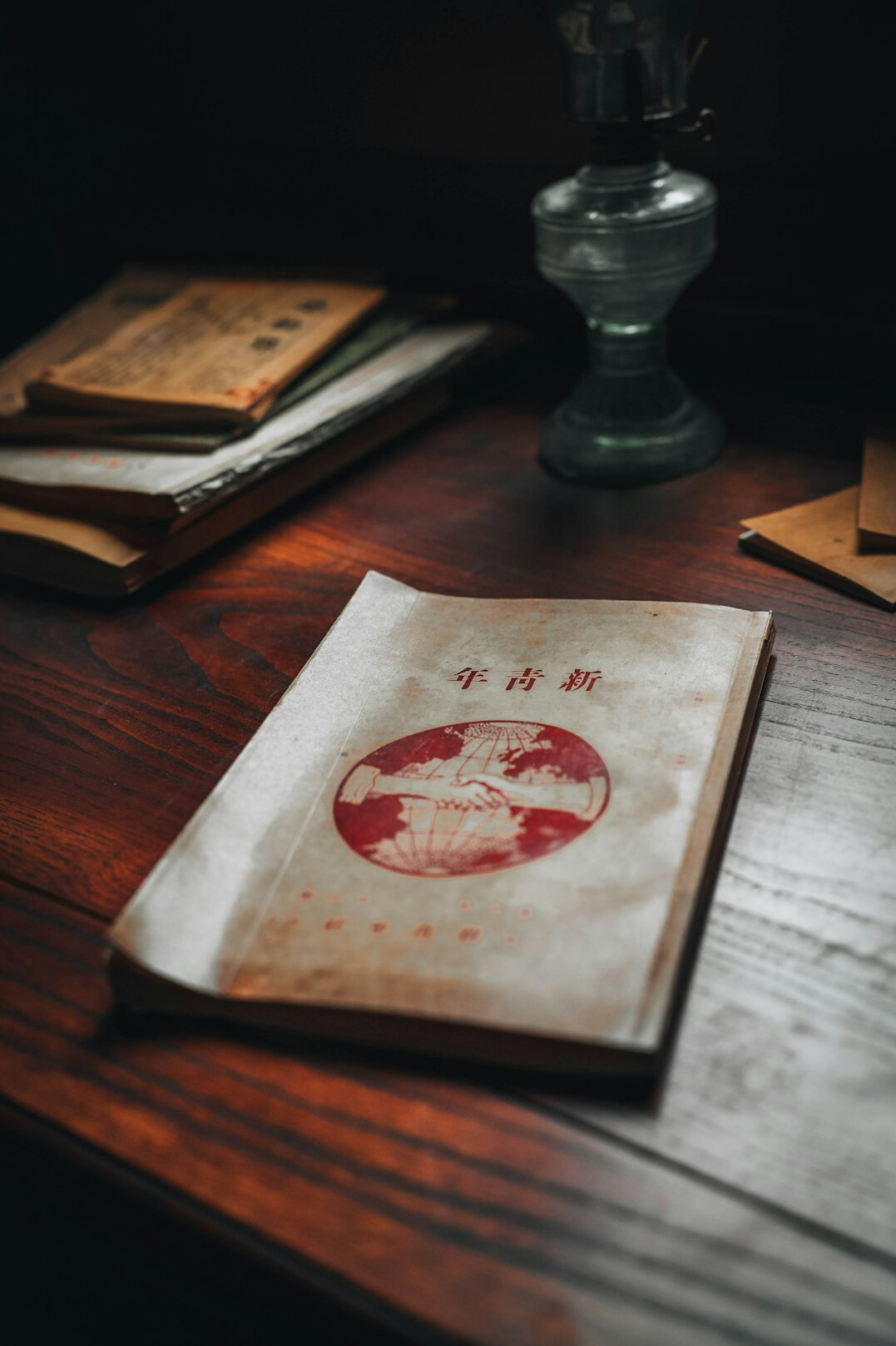 mystery book on table