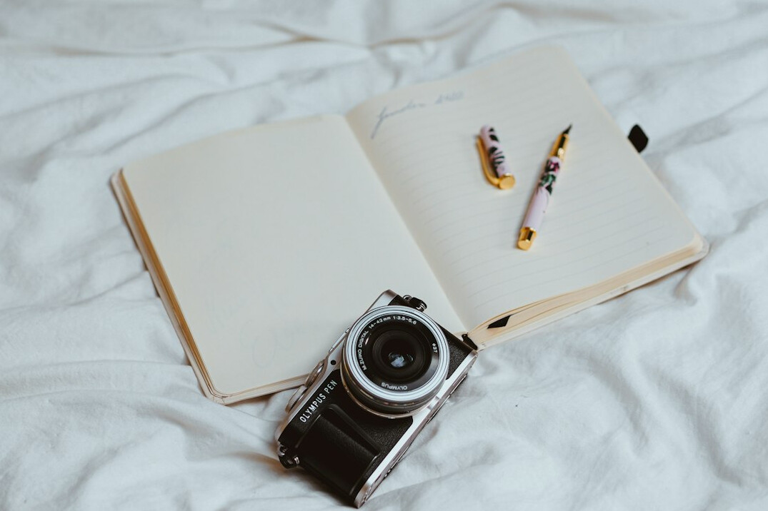 writer notebook with ideas